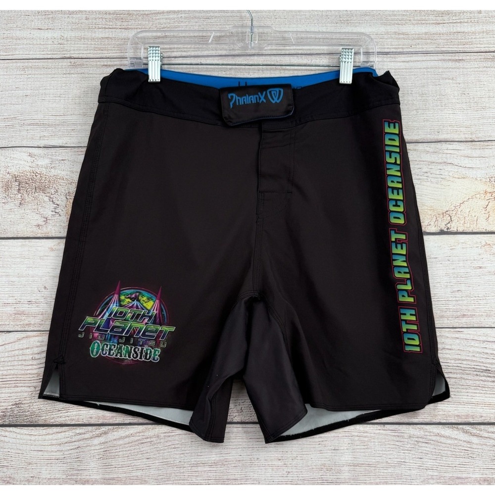 Phalanx 10th Planet Jiu Jitsu Shorts Mens 34 Black Oceanside Grappling MMA No-Gi